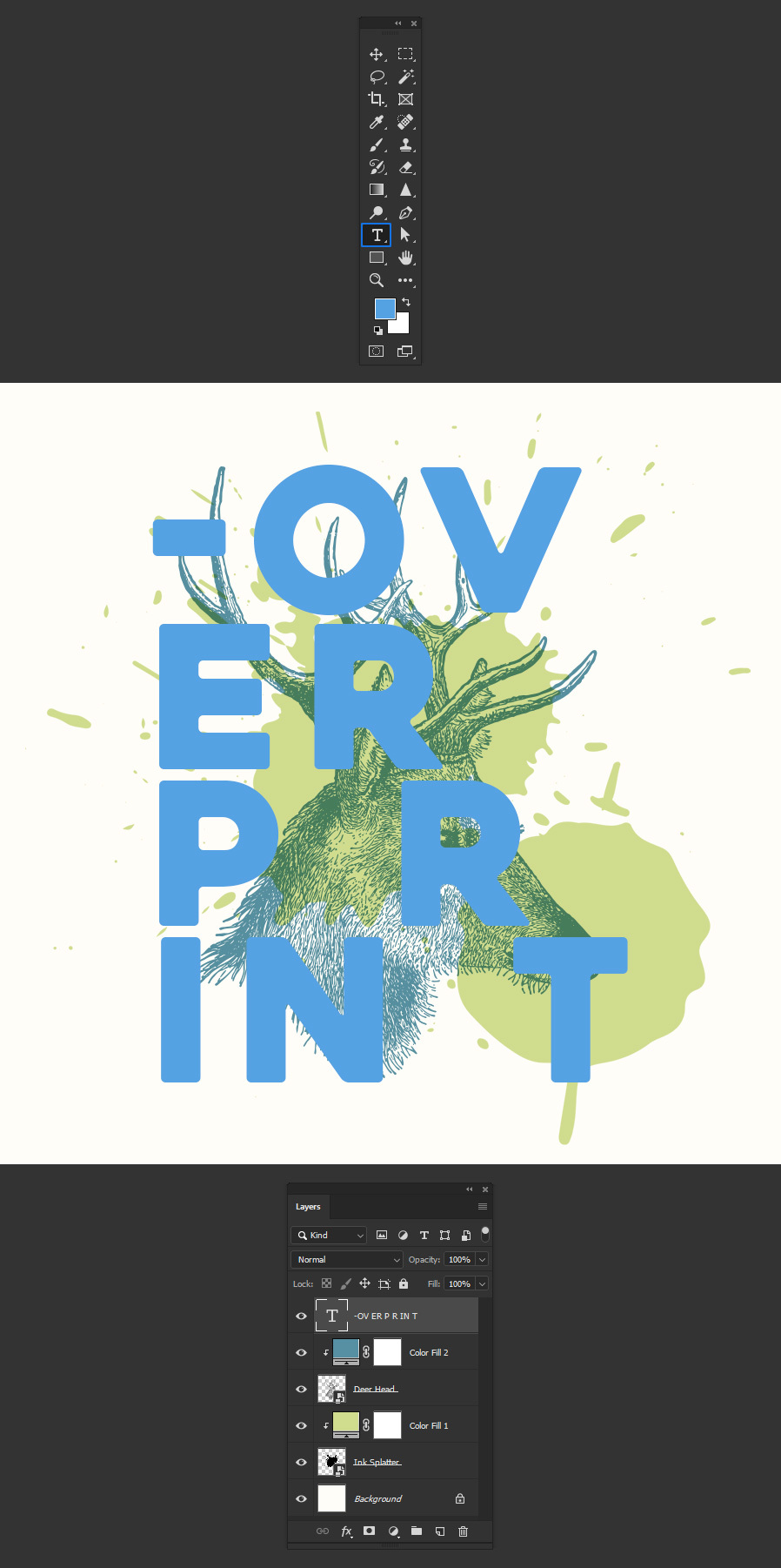 Overprint Photoshop Effect - Design Cuts