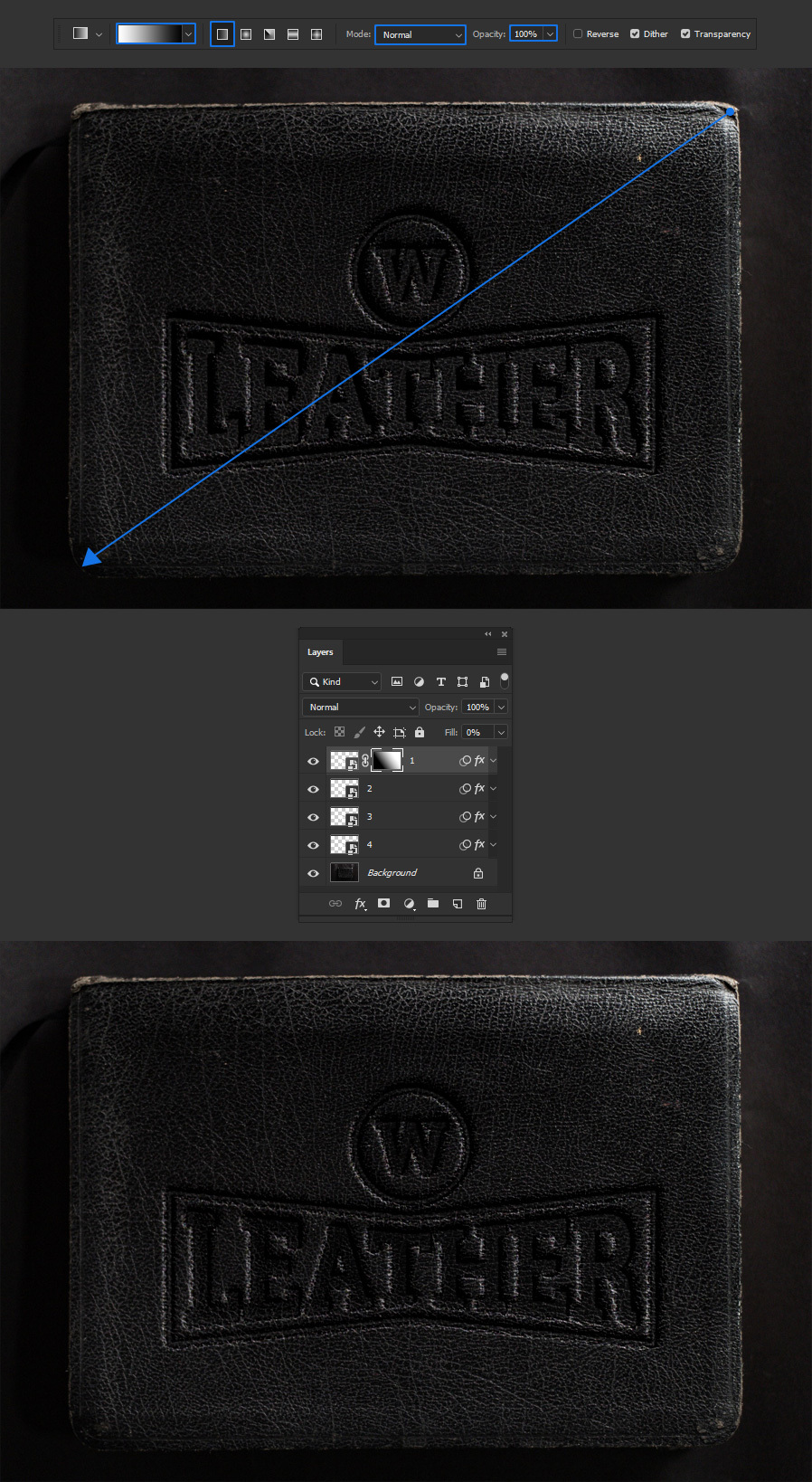 How to Make a Debossed Leather Effect in Photoshop - WeGraphics