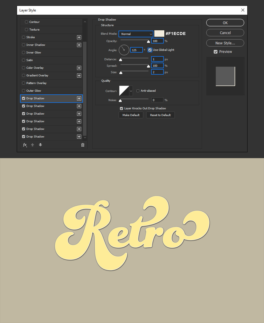 How to Quickly Make a Retro Text Layer Style in Photoshop - WeGraphics