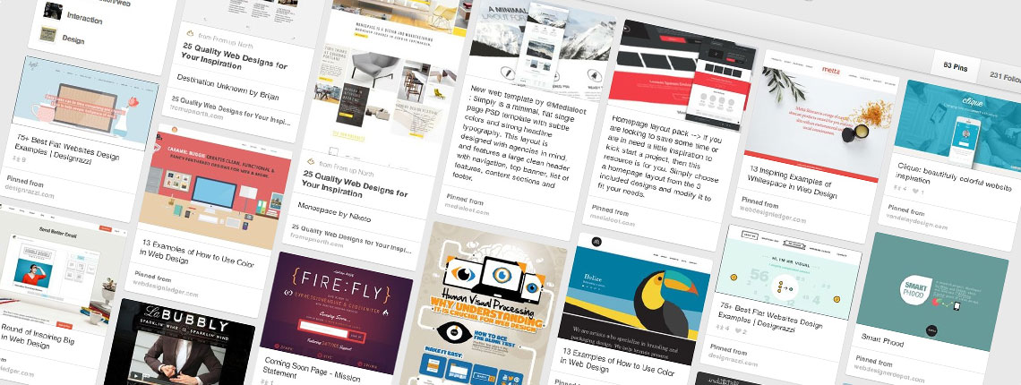 8 Best Web Design Inspiration Pinterest Boards | Medialoot