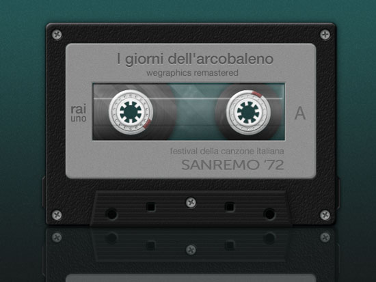 Create A Detailed Cassette Tape Icon in Photoshop