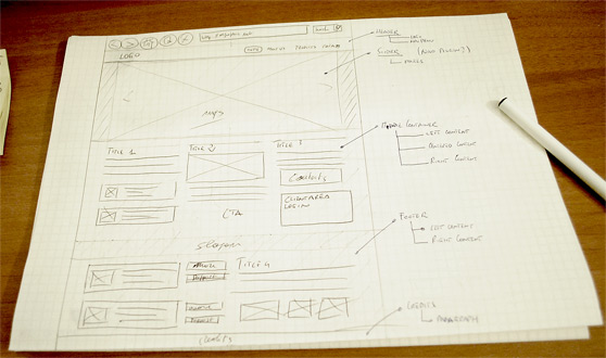 Designing an highly-professional website, from the sketch to the code