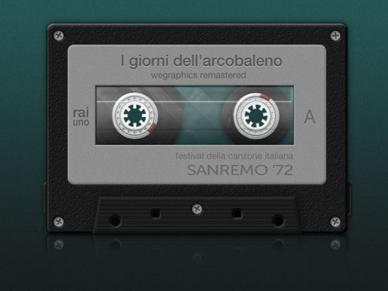 Create A Detailed Cassette Tape Icon in Photoshop