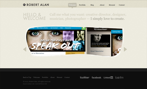 wonderful textured websites