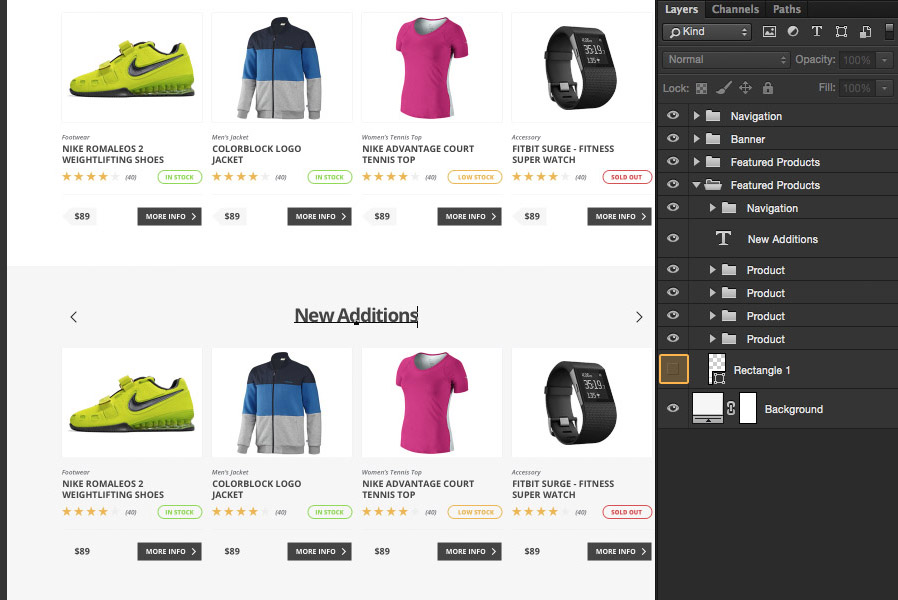 web store layout tutorial