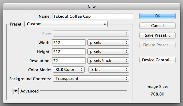 how to design a realistic takeout coffee cup