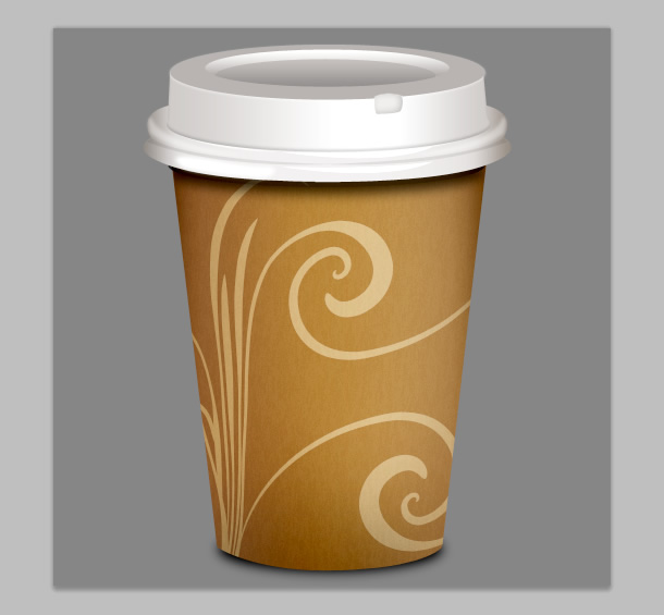 how to design a realistic takeout coffee cup