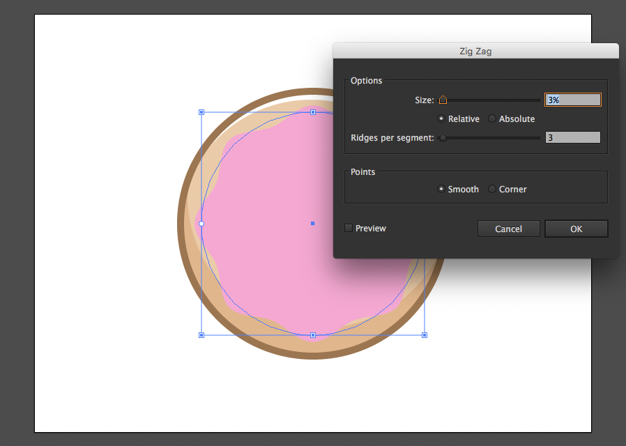 draw a donut in illustrator