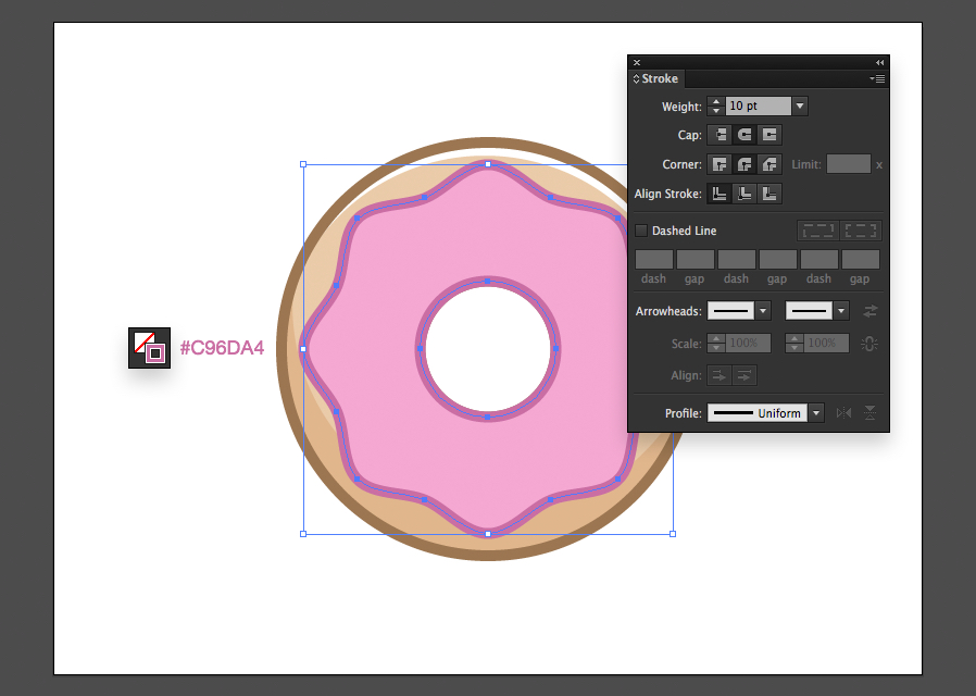 draw a donut in illustrator