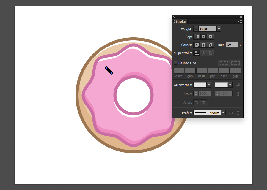 draw a donut in illustrator