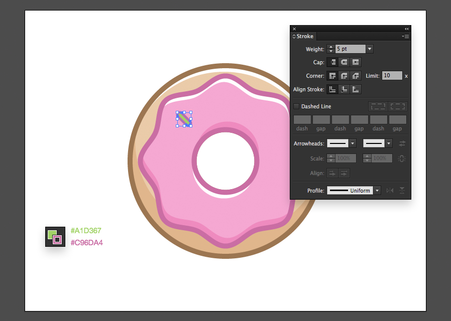 draw a donut in illustrator