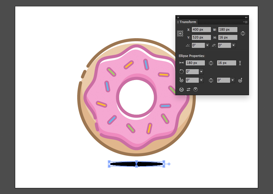 draw a donut in illustrator