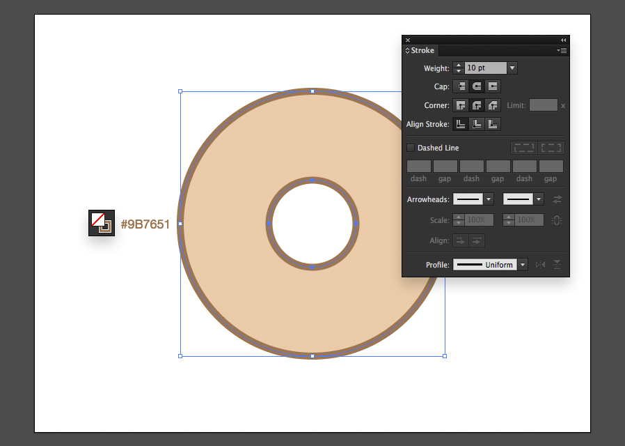 draw a donut in illustrator