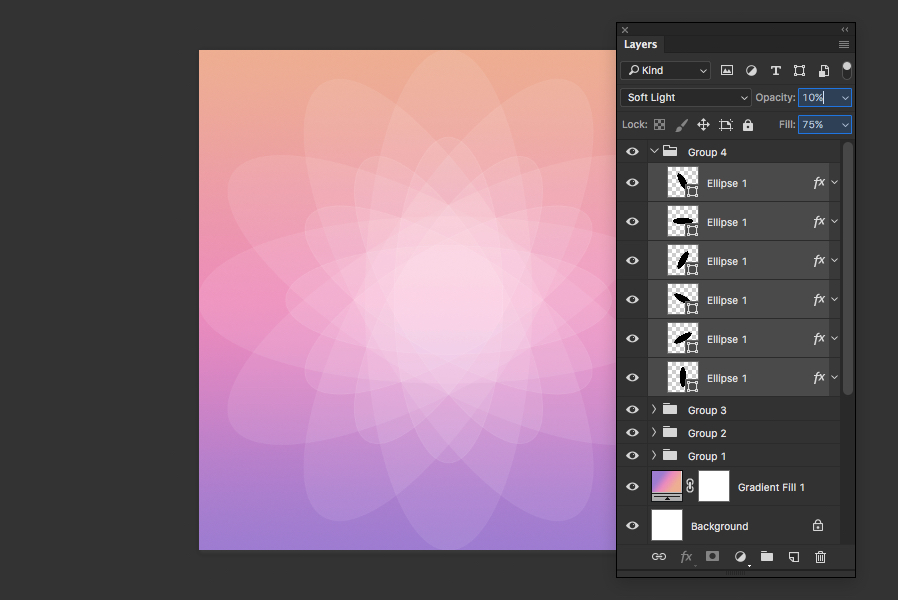 how to make an abstract geometric gradient background