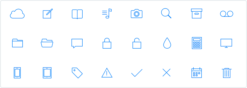 ios 7 thin icons