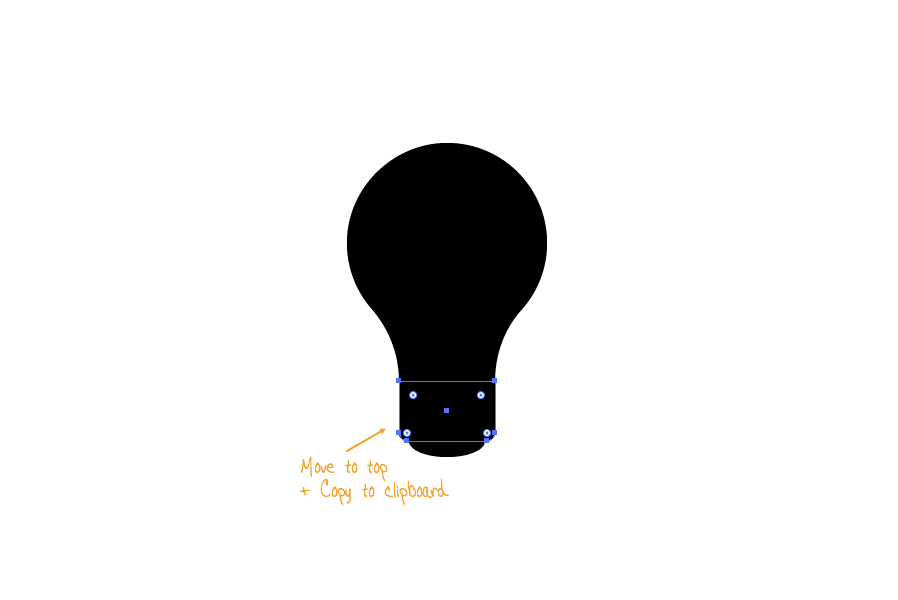 create an offset print style lightbulb icon in illustrator