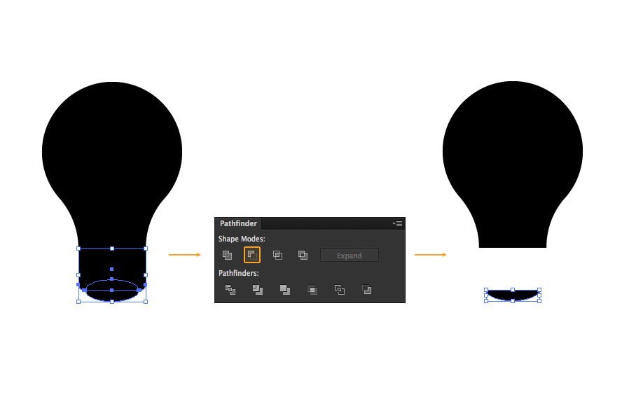 create an offset print style lightbulb icon in illustrator