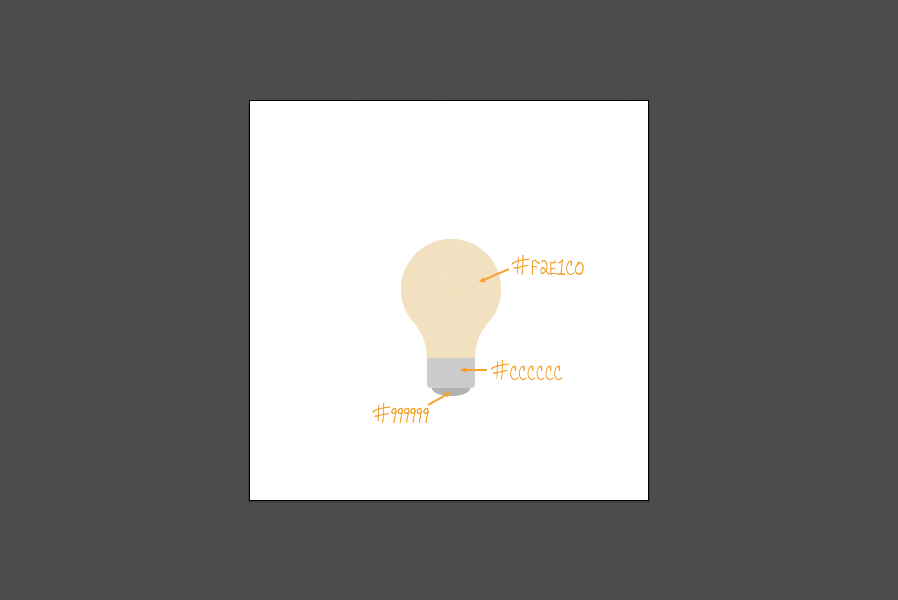 create an offset print style lightbulb icon in illustrator