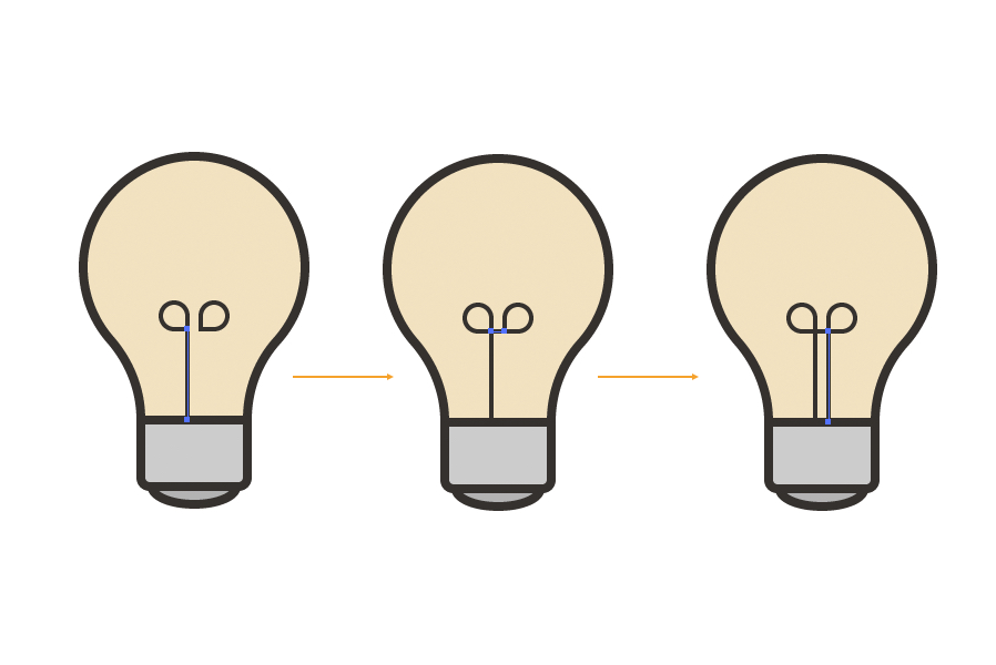 create an offset print style lightbulb icon in illustrator