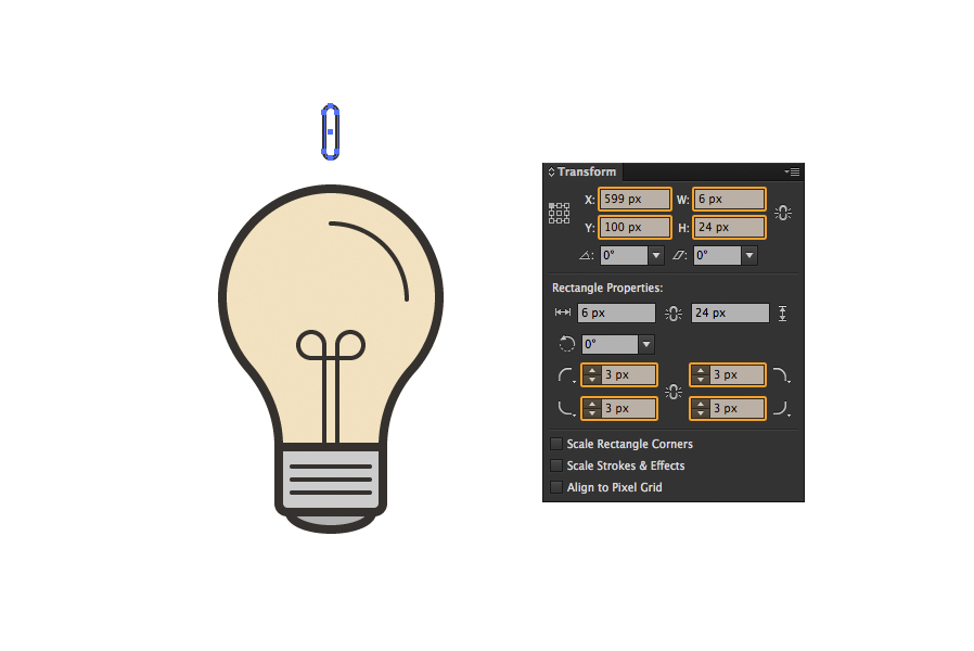 create an offset print style lightbulb icon in illustrator