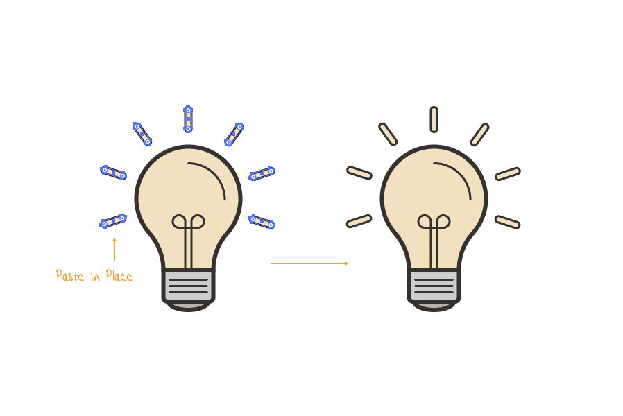 create an offset print style lightbulb icon in illustrator
