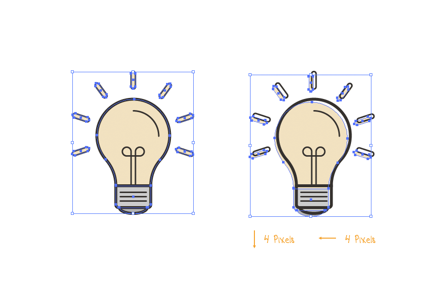 create an offset print style lightbulb icon in illustrator