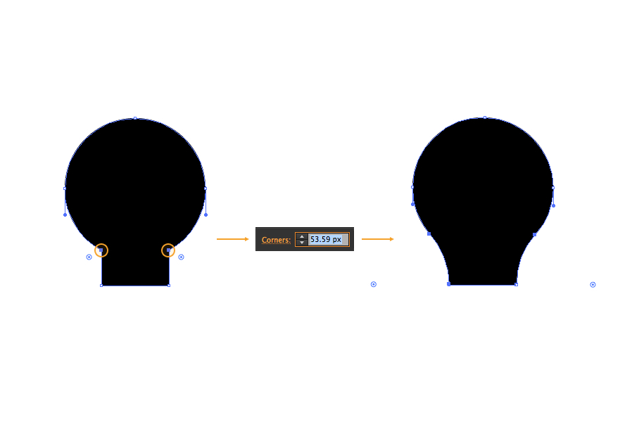 create an offset print style lightbulb icon in illustrator