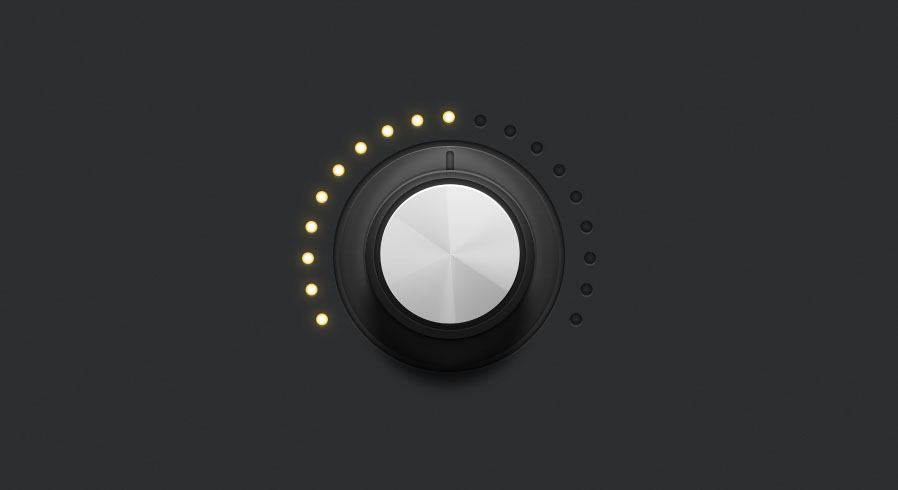 create an audio knob in photoshop tutorial final product