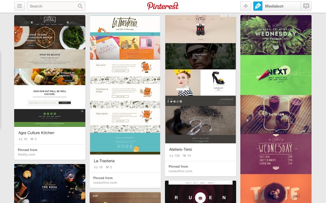 8 Best Web Design Inspiration Pinterest Boards | Medialoot