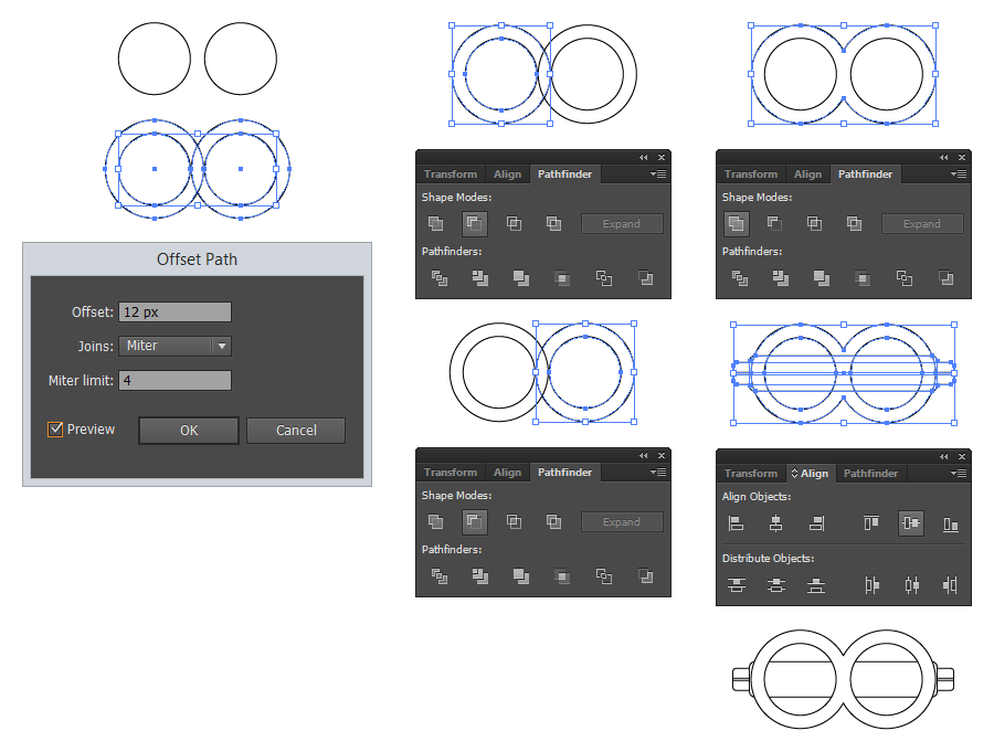 Create a minion style character in Illustrator goggles