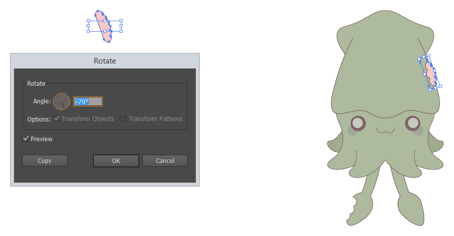 Kawaii zombie squid brain