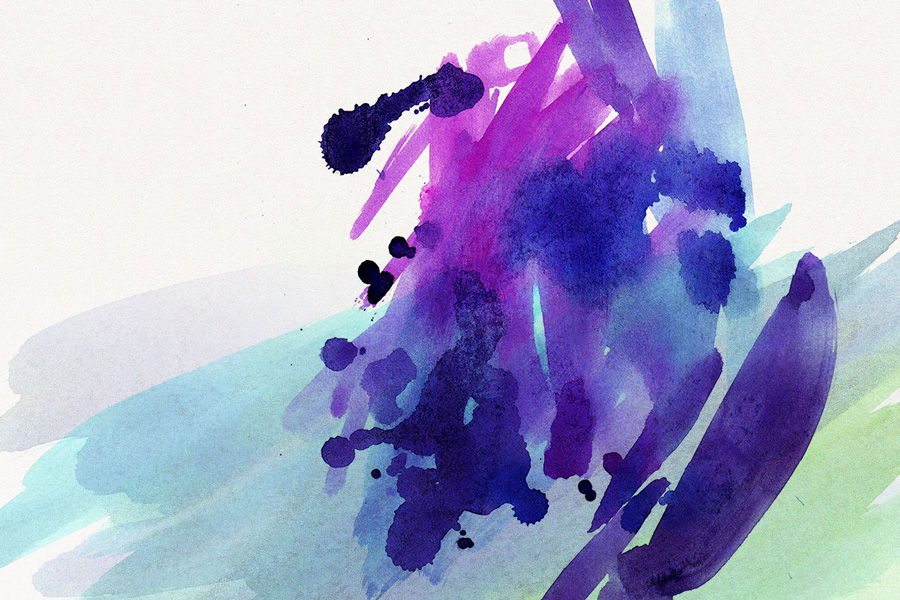 dark watercolor brush for subject
